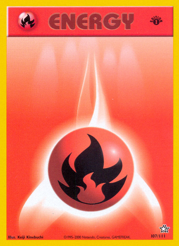 Neo Genesis Fire Energy #107/111 first edition